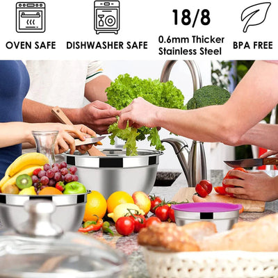 5-Piece Stainless Steel Nesting Set – Smart, Sleek, and Space-Saving