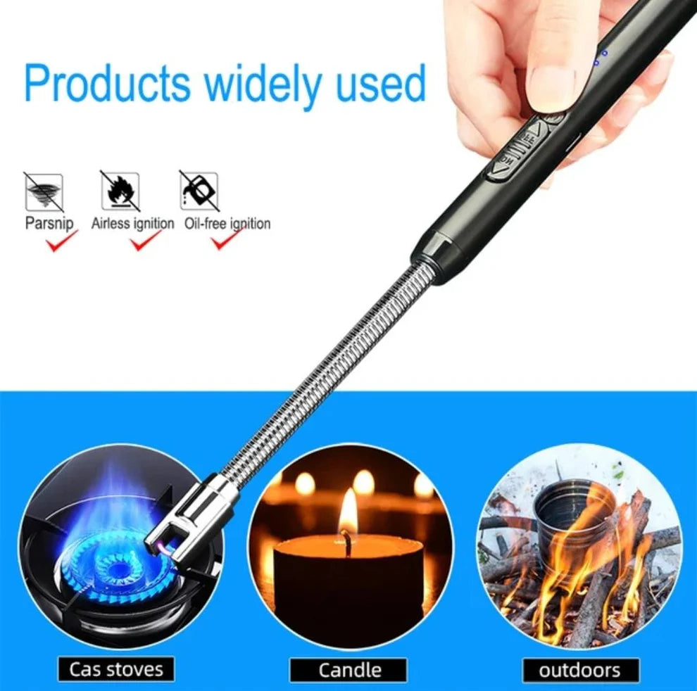 Spark Lighter with USB Charging – Flameless & Windproof