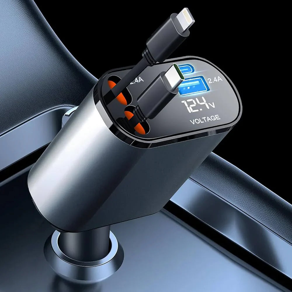 4-in-1 Car Charger Adapter 120W – Power On the Go