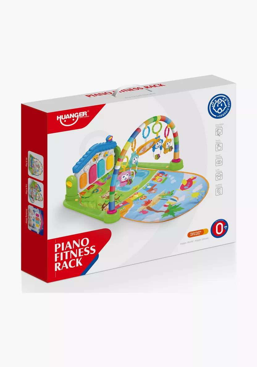 Colorful Activity Mat with Piano and Hanging Toys – Fun, Music & Learning for Little Ones